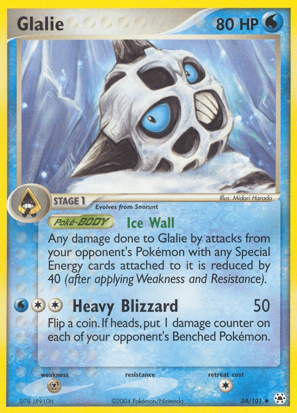 Glalie Pokémon card