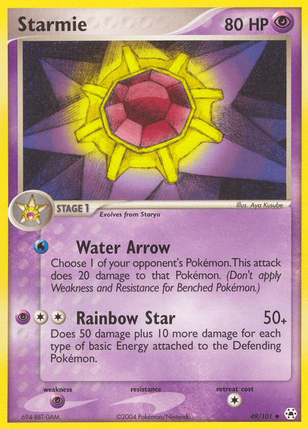 Starmie Pokémon card