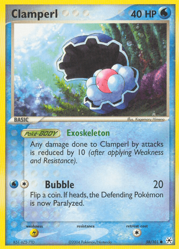 Clamperl Pokémon card