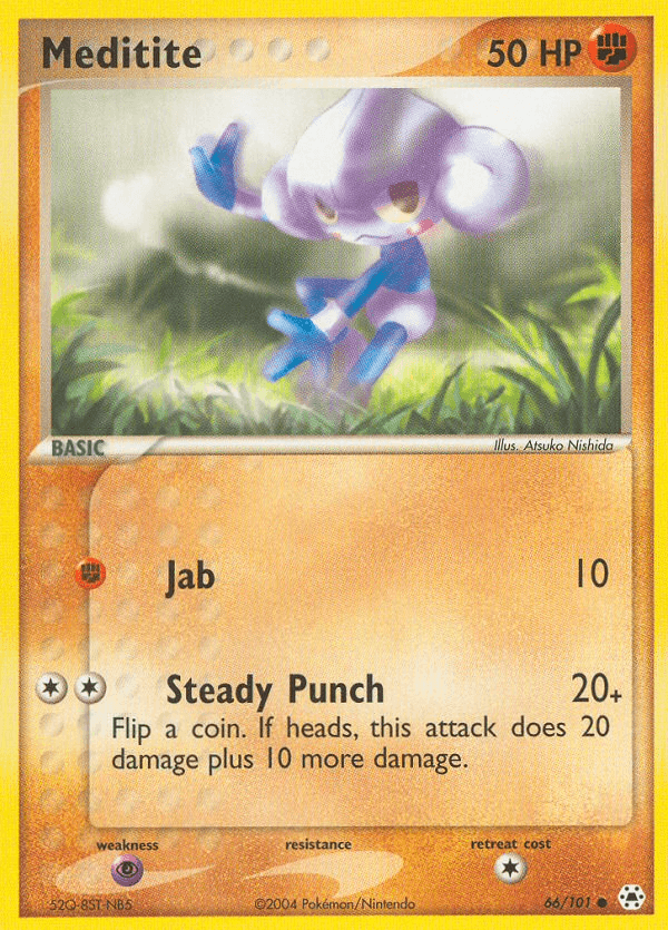 Meditite Pokémon card