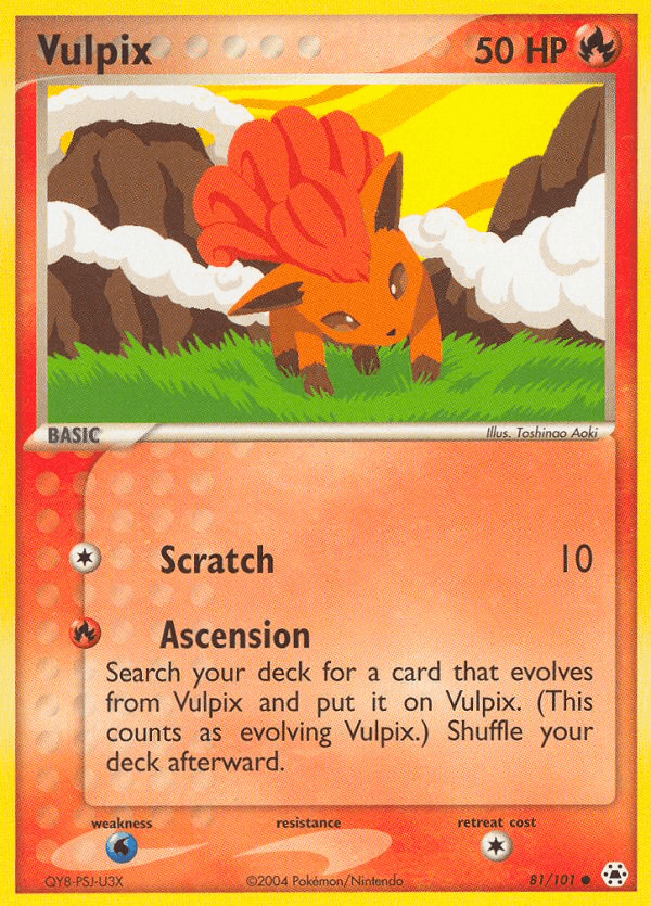 Vulpix Pokémon card