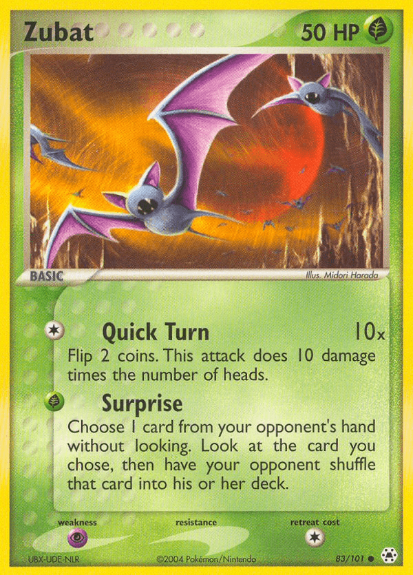 Zubat Pokémon card