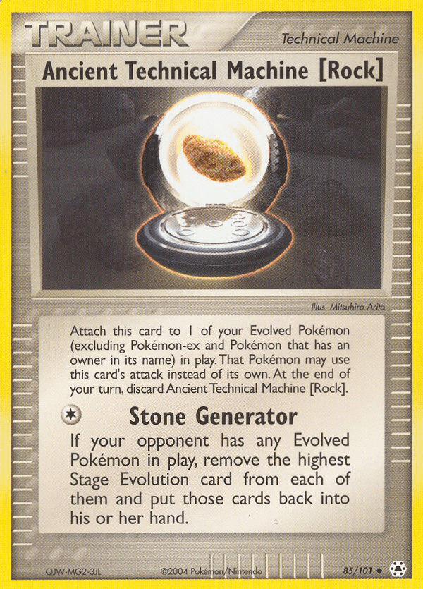 Ancient Technical Machine [Rock] Pokémon card