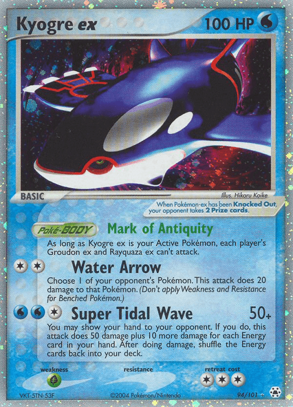 Kyogre ex from Hidden Legends
