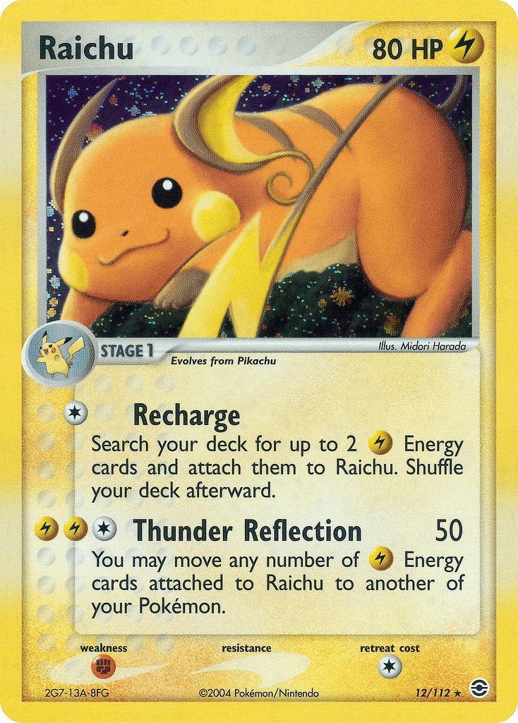 Raichu Pokémon card