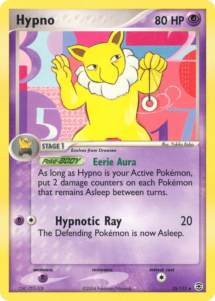 Hypno Pokémon card