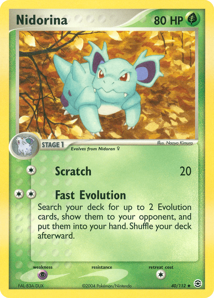 Nidorina Pokémon card