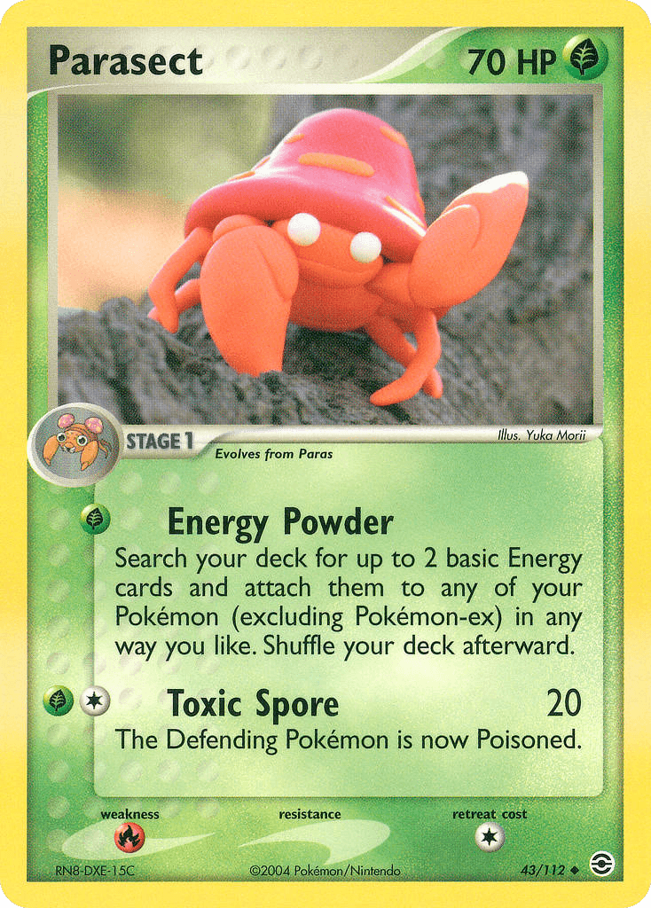 Parasect Pokémon card