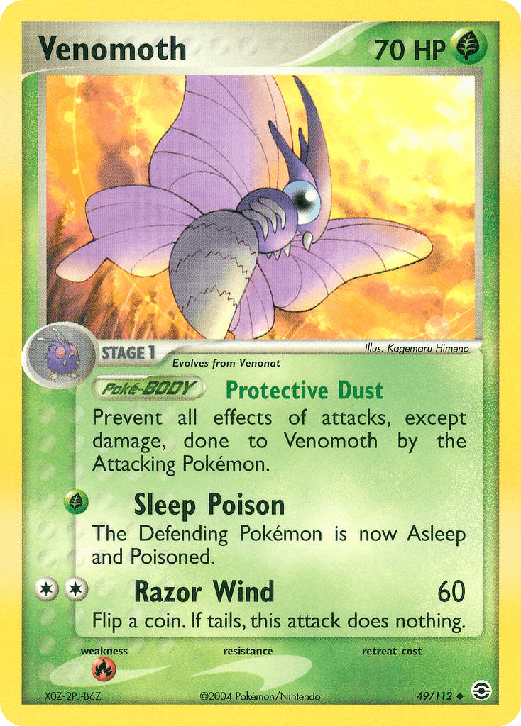 Venomoth Pokémon card