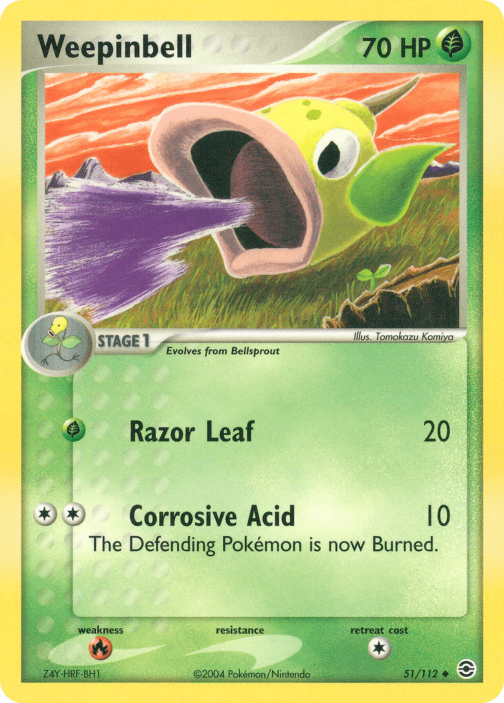 Weepinbell Pokémon card