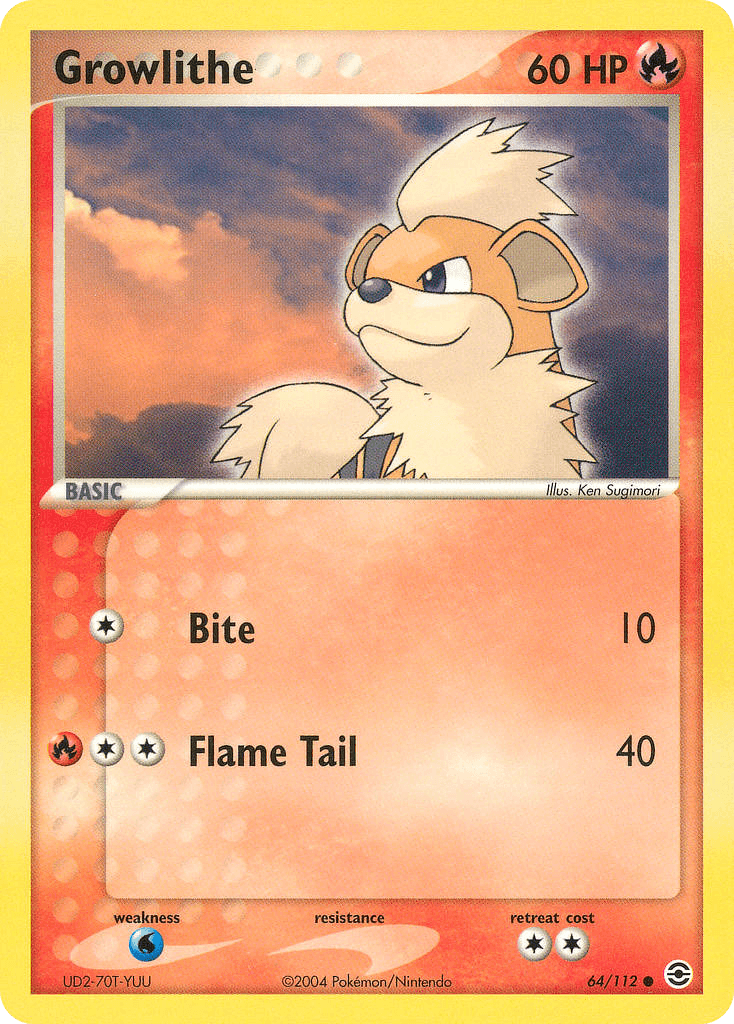 Growlithe Pokémon card