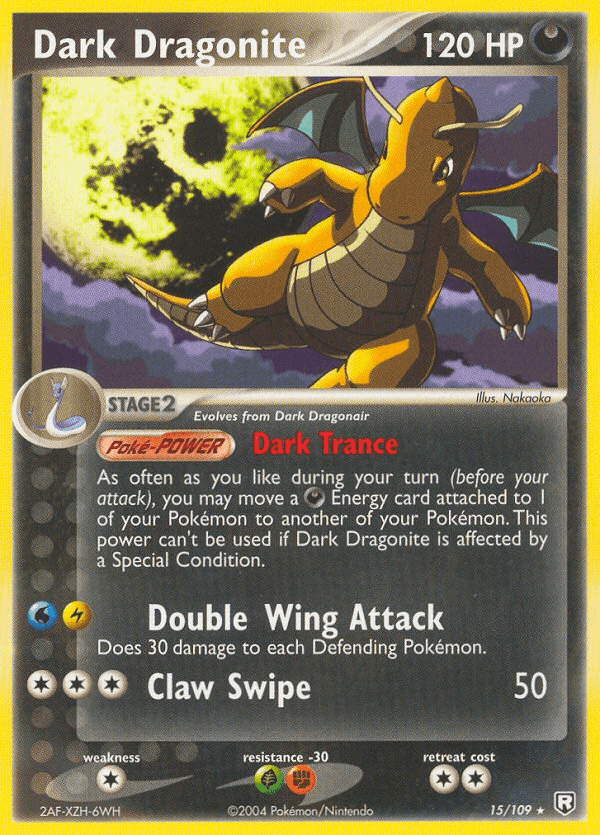 Dark Dragonite Pokémon card