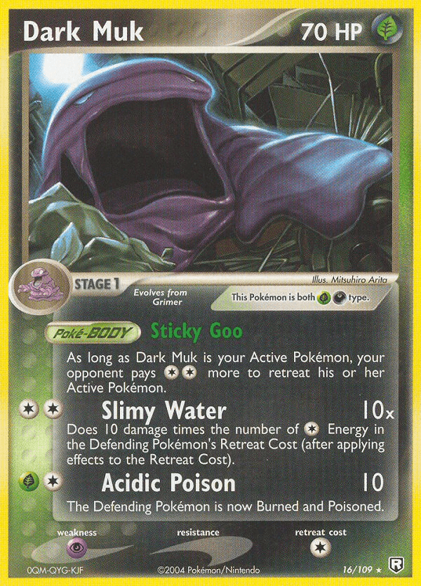 Dark Muk Pokémon card
