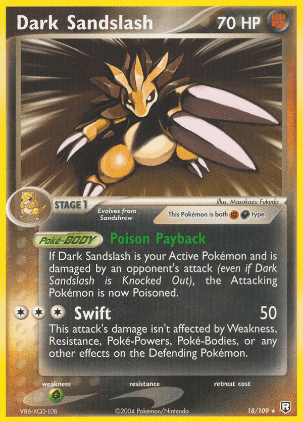 Dark Sandslash Pokémon card