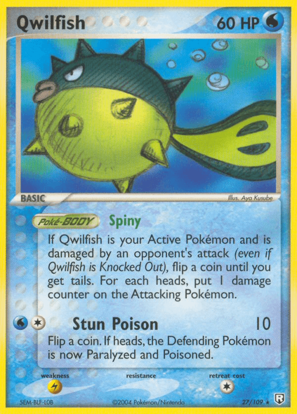 Qwilfish Pokémon card