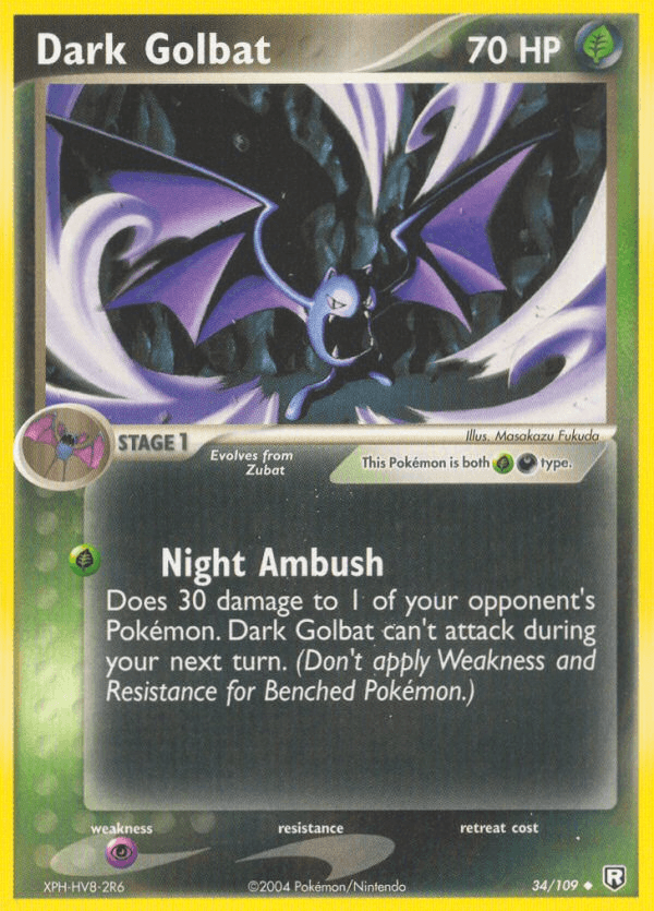 Dark Golbat Pokémon card
