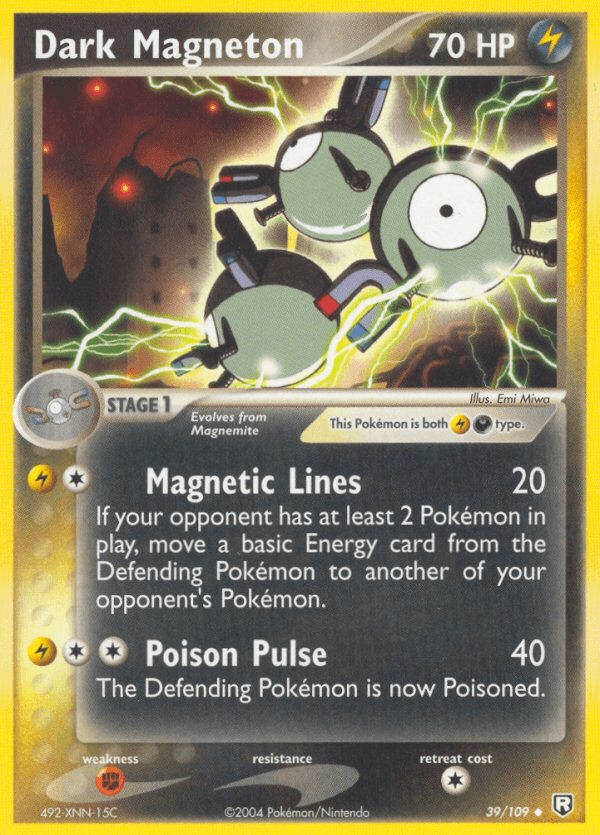 Dark Magneton Pokémon card