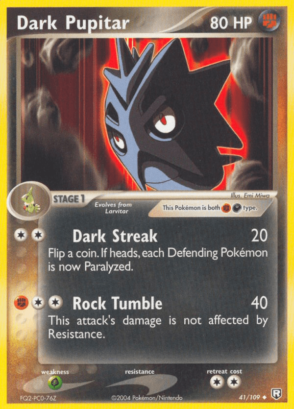 Dark Pupitar Pokémon card