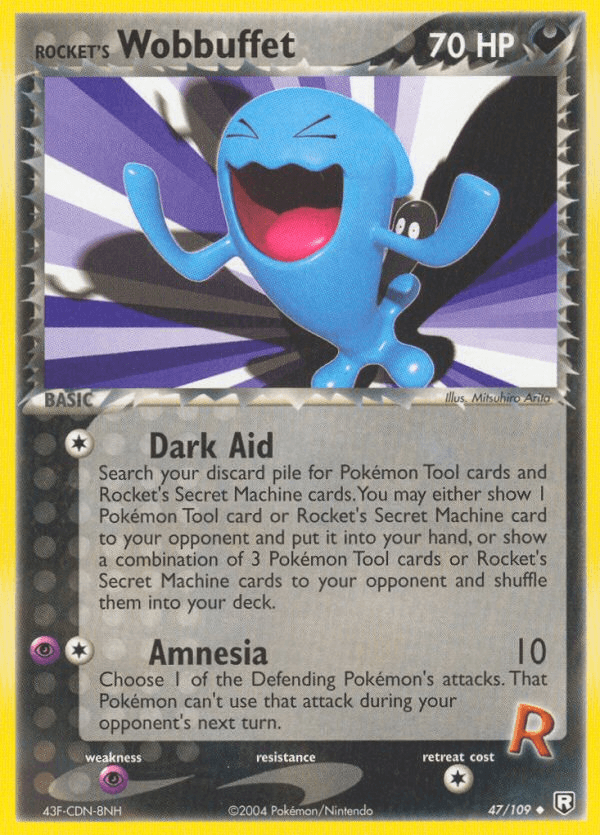 Rocket's Wobbuffet Pokémon card
