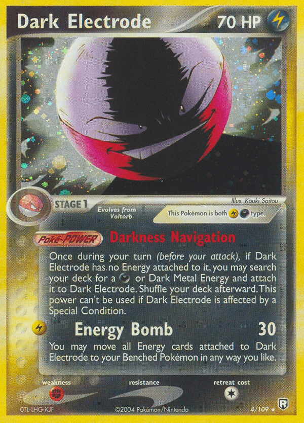 Dark Electrode Pokémon card
