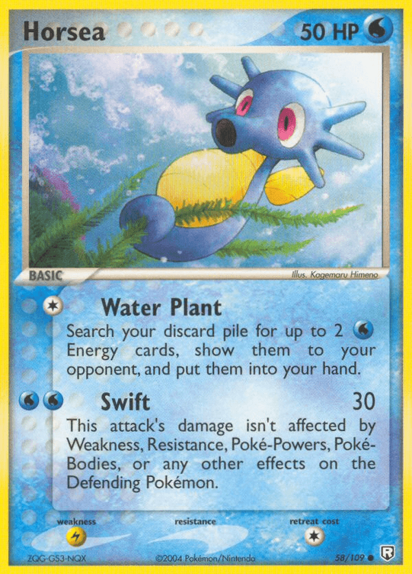 Horsea Pokémon card
