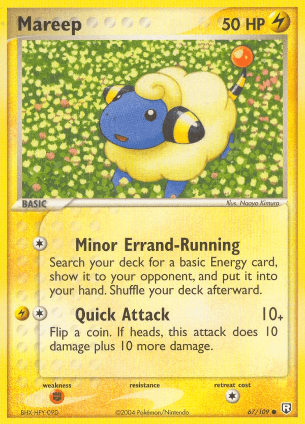Mareep Pokémon card