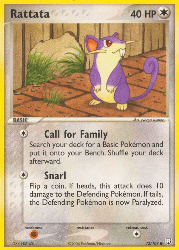 Rattata Pokémon card