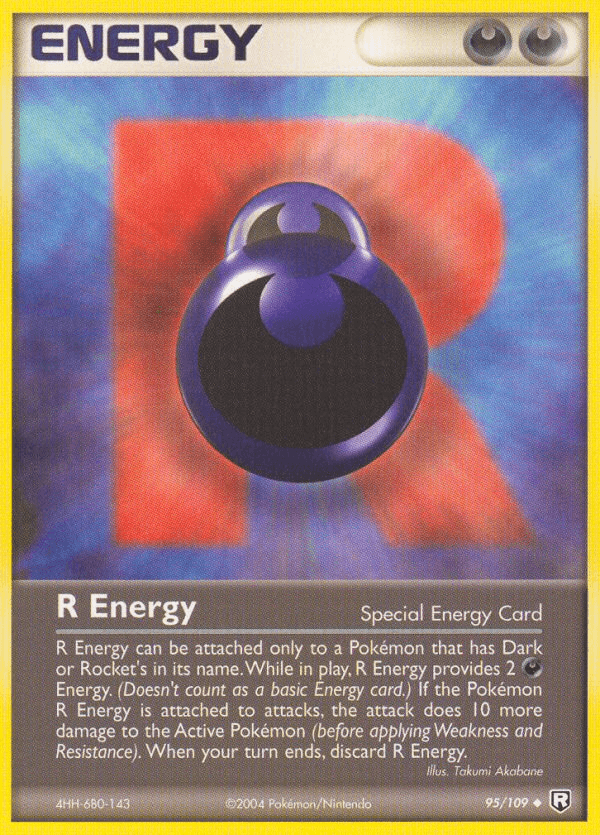 R Energy Pokémon card
