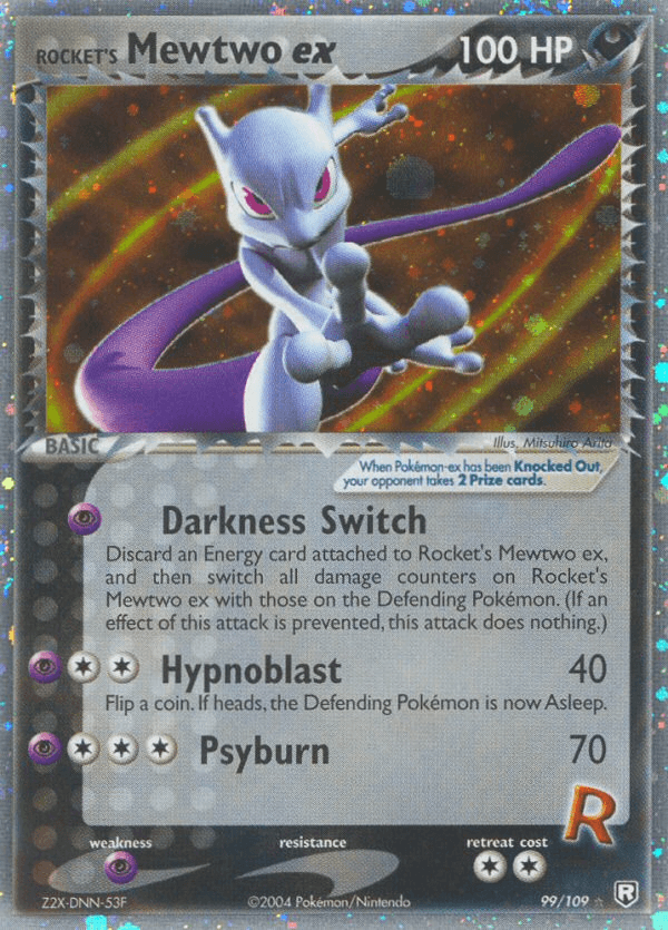 Rocket's Mewtwo ex from Team Rocket Returns