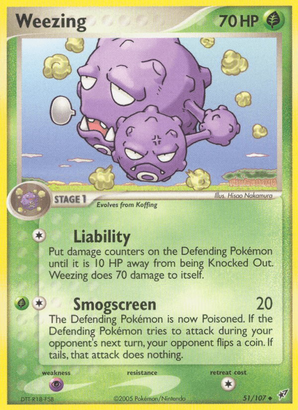 Weezing Pokémon card