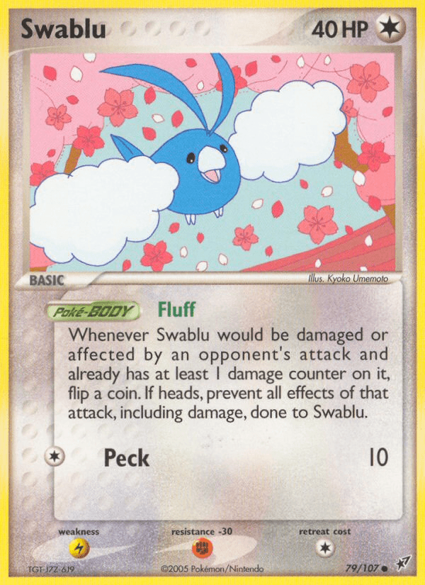 Swablu Pokémon card