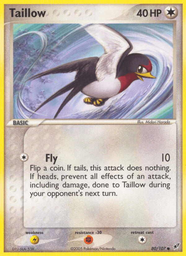 Taillow Pokémon card