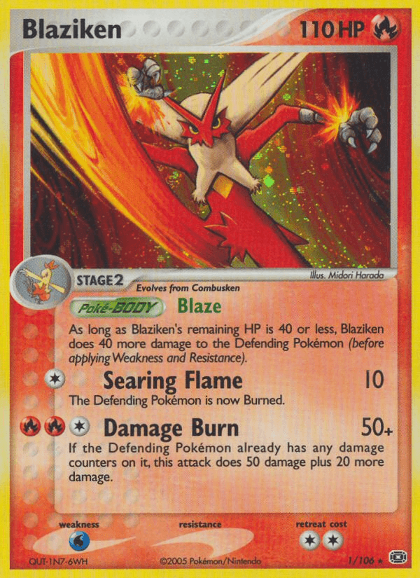 Blaziken Pokémon card