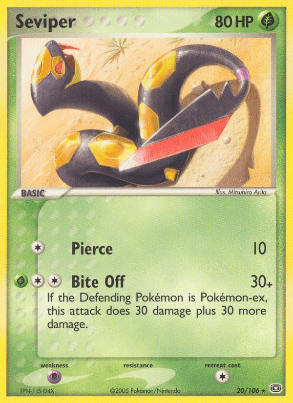 Seviper Pokémon card