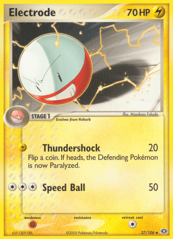 Electrode Pokémon card