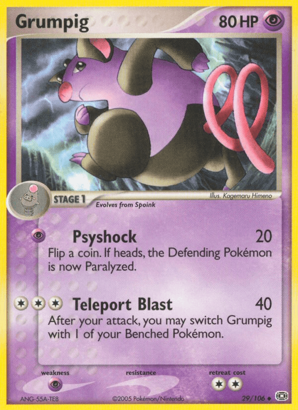 Grumpig Pokémon card