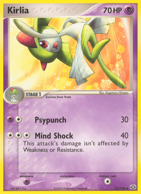 Kirlia Pokémon card