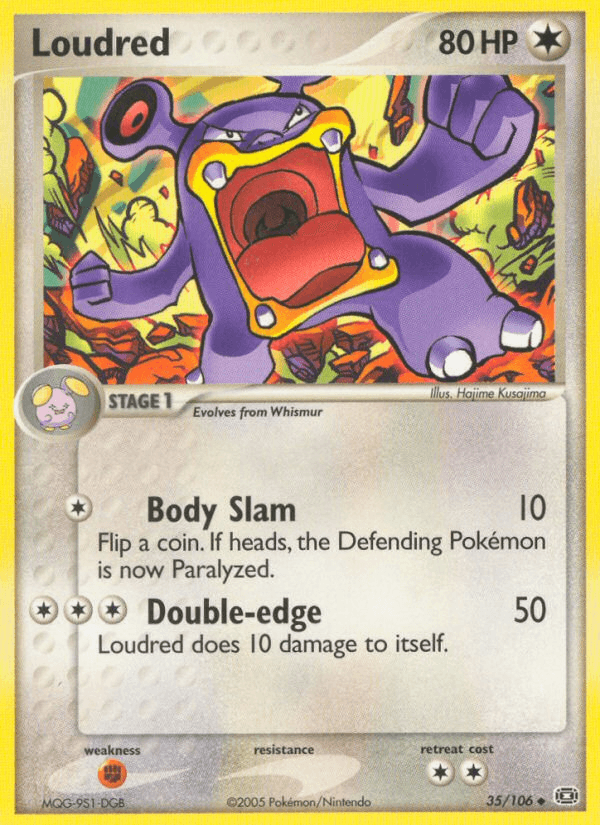Loudred Pokémon card