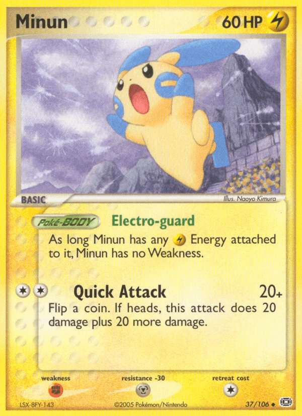 Minun Pokémon card