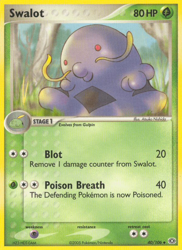 Swalot Pokémon card