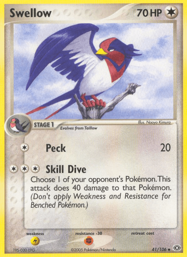 Swellow Pokémon card