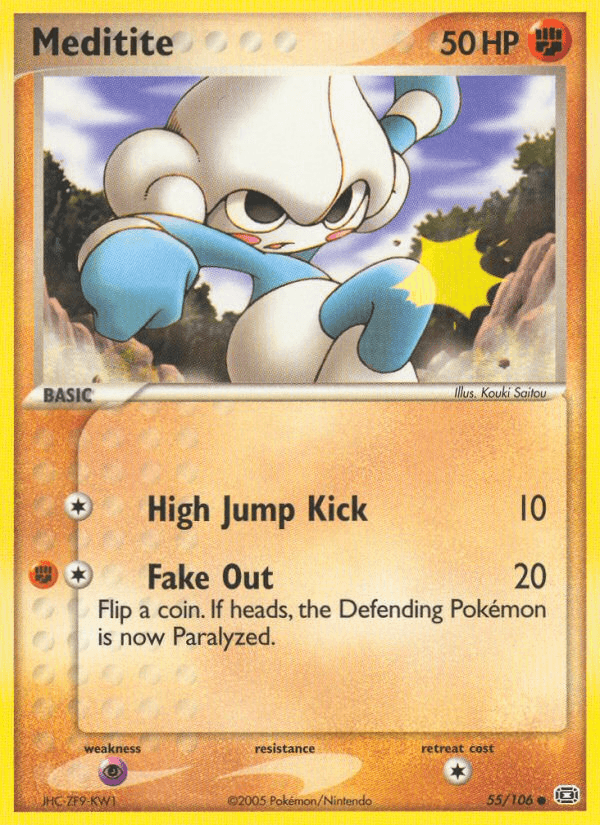 Meditite Pokémon card
