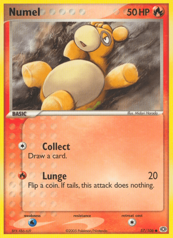 Numel Pokémon card