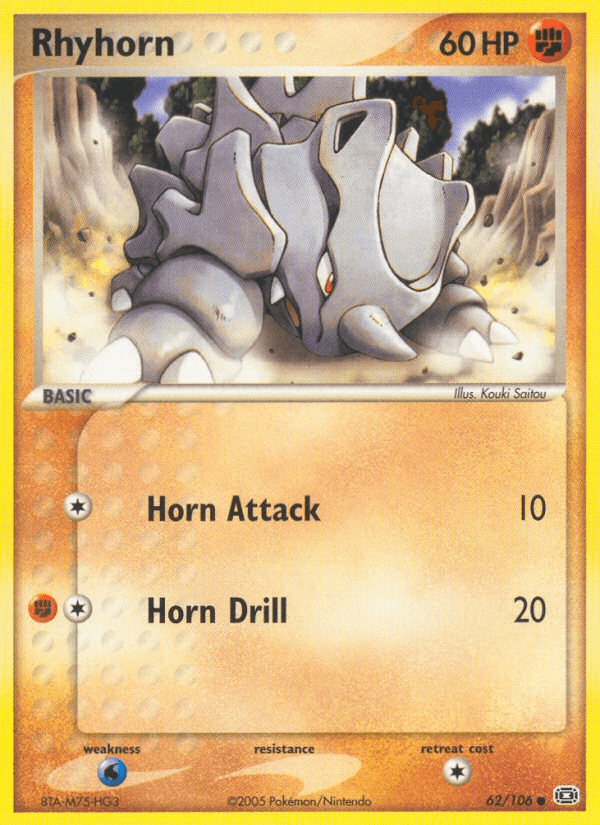 Rhyhorn Pokémon card