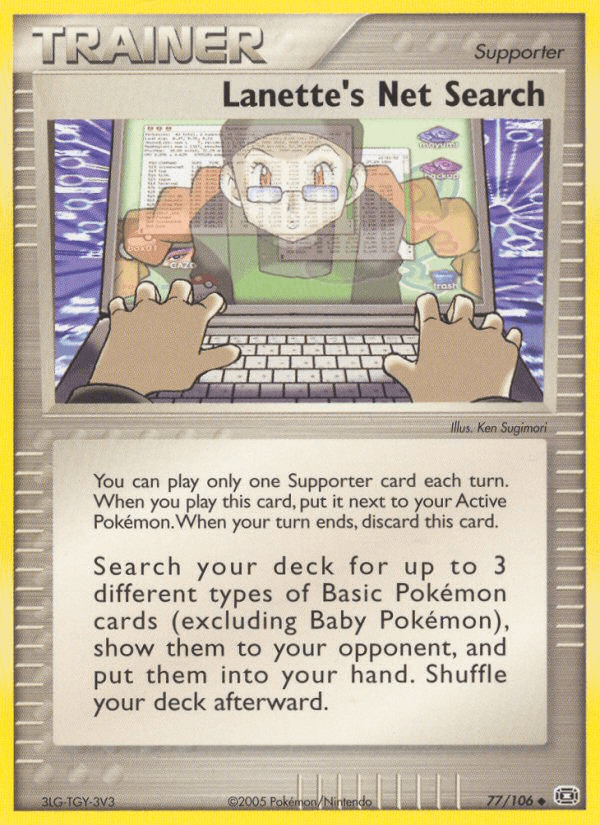 Lanette's Net Search Pokémon card