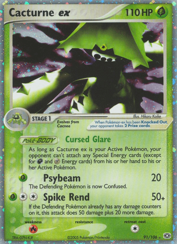 Cacturne ex Pokémon card