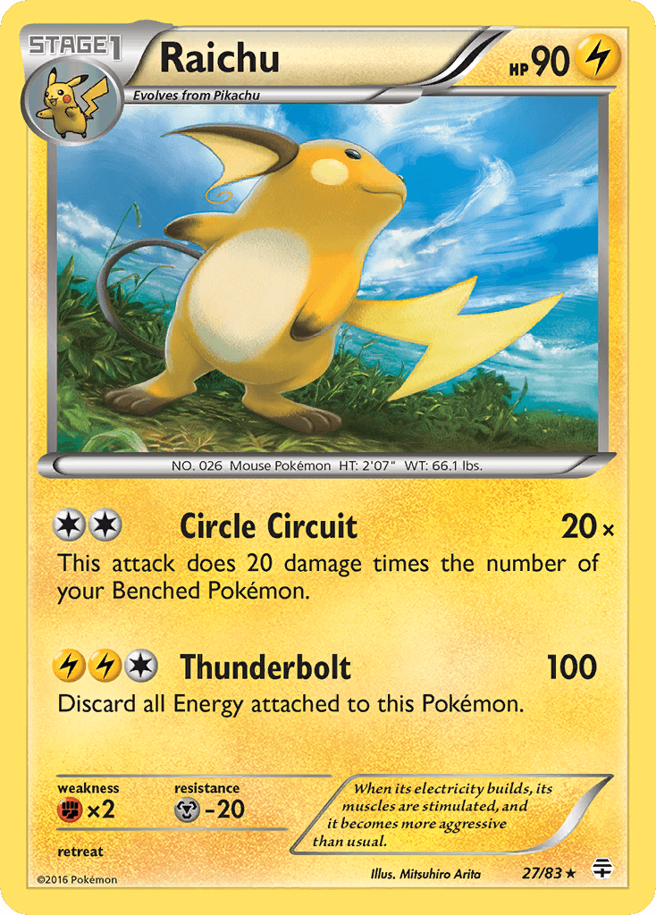 Raichu Pokémon card