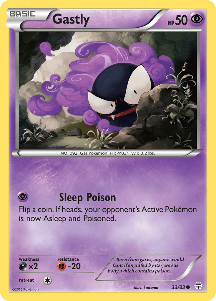 Gastly Pokémon card