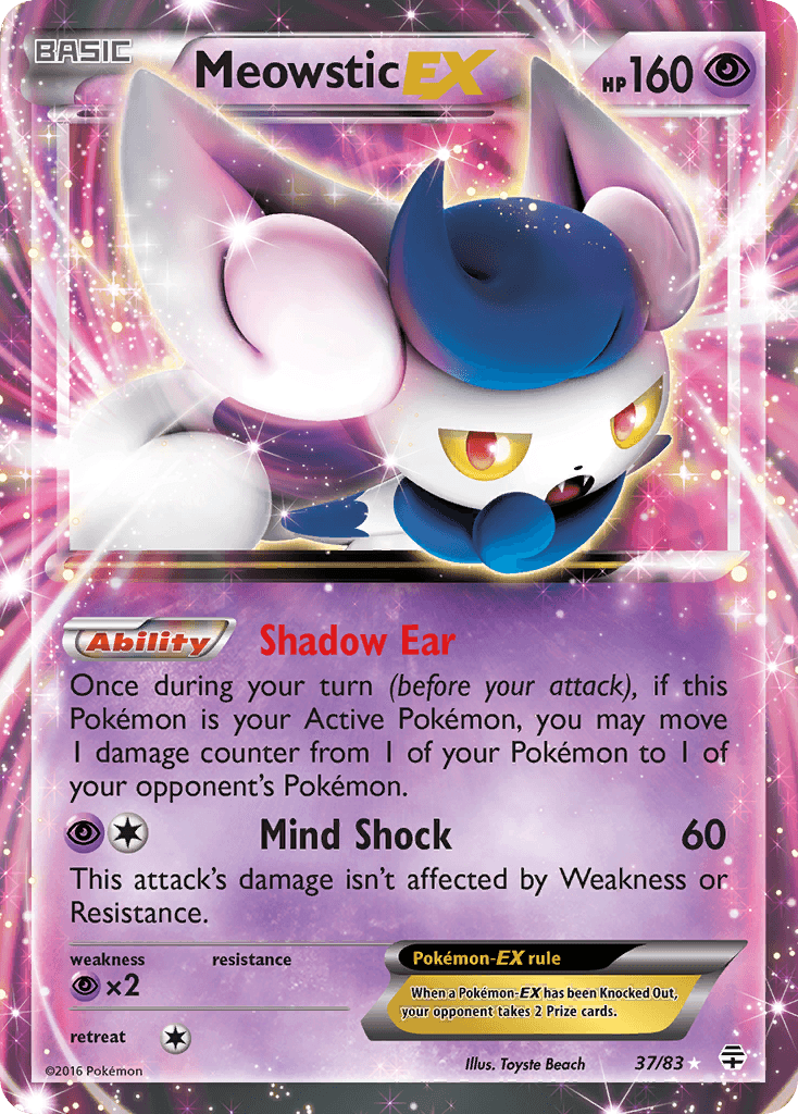 Meowstic-EX Pokémon card