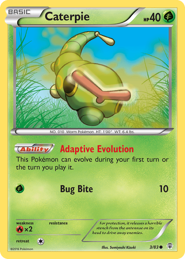 Caterpie Pokémon card